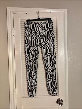 No Boundaries Black and White Graphic Leggings